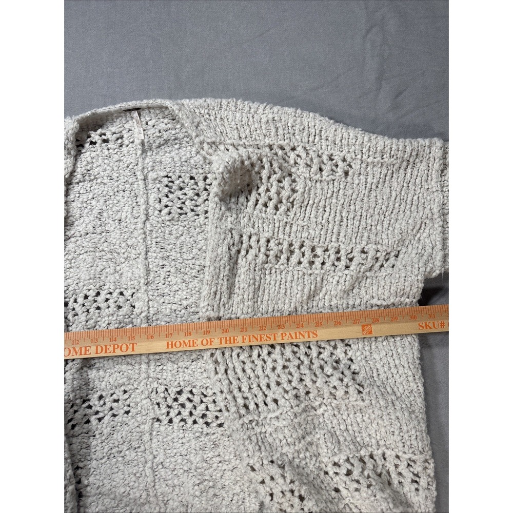 Free People Cardigan Sweater Womens M/L Open Boho Chic Knit Oversized - Picture 4 of 7